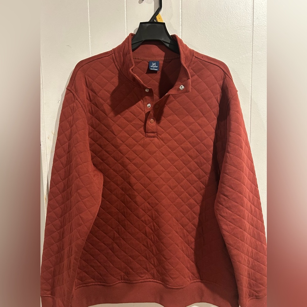 George Quilted Pullover in Rust